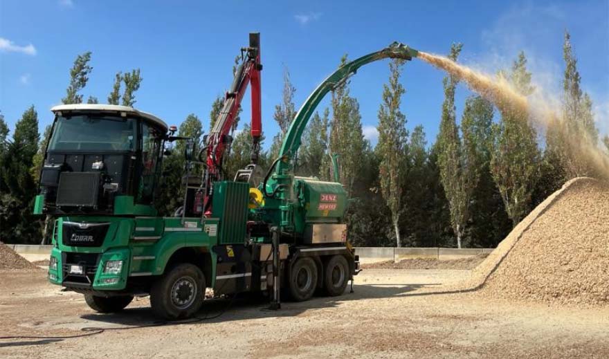 Trituració d'estella forestal