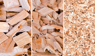 Procés de transformació d'estella forestal